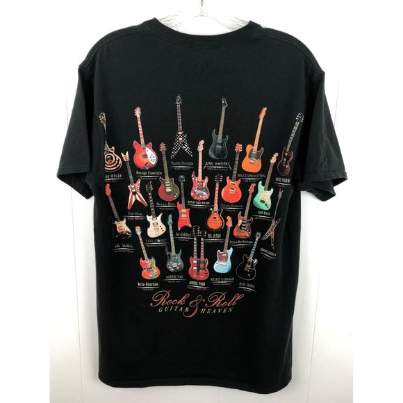 Taboo Other - Rock & Roll Guitar Heaven Black Graphic Short Sleeve T-shirt Men's SIze Medium